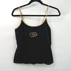 NFL For Her Vintage Y2K San Francisco 49ers Cami Womens L Black Logo Sporty